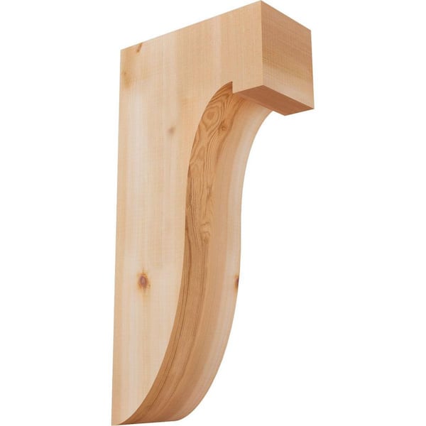 Ekena Millwork 5-1/2 in. x 12 in. x 24 in. Western Red Cedar Del Monte Smooth Corbel