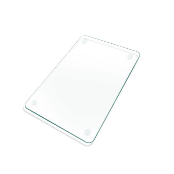 16 in. x 20 in. Rectangular Tempered Glass Cutting Board for Kitchen Counter, Heat Resistant Clear Chopping Board