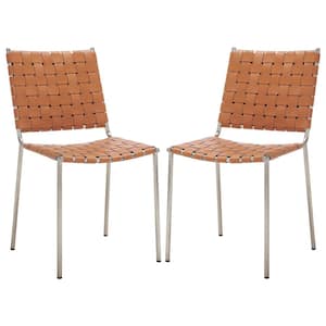 Wesson Cognac/Silver 18.5 in. Iron Dining Chair (Set of 2)