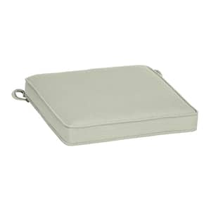 Oasis 19 in. x 19 in. Square Outdoor Seat Cushion in Light Grey