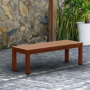 Cooper 53 in. Eucalyptus Backless Patio Bench