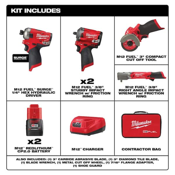 Milwaukee m12 best sale fuel surge 2551