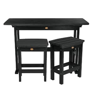 Lehigh Nantucket Blue 3-Piece Plastic Rectangular Counter Height Outdoor Dining Set