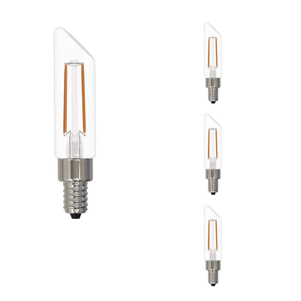 Bulbrite 40-Watt Equivalent Soft White Light T6SL (E12) Candelabra Screw Base Dimmable Clear LED Filament Light Bulb (4-Pack) -  862860