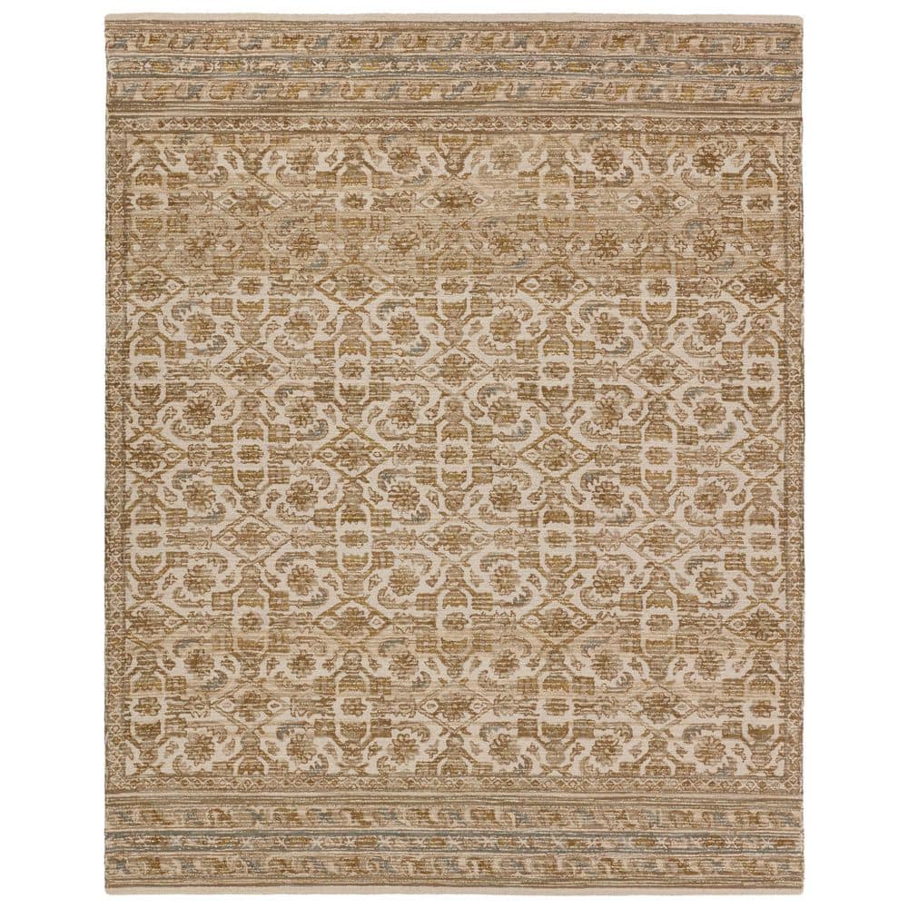 Jaipur Living Sarang Brown/Gold 5 ft. x 8 ft. Trellis Area Rug RUG156012 The Home Depot