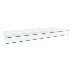 36 in. Glass Shelf (2-Pack) - Clear
