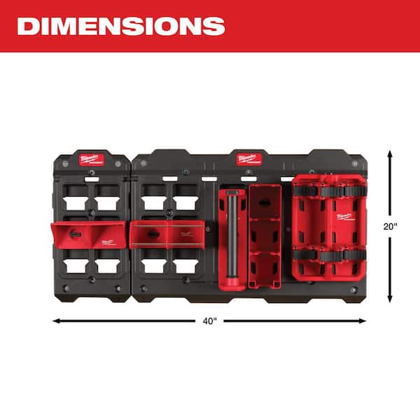 PACKOUT Shop Storage 7-Piece Battery and Tool Holder Kit