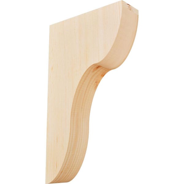 Ekena Millwork 3-1/2 in. x 12 in. x 20 in. Douglas Fir Carmel Smooth Corbel