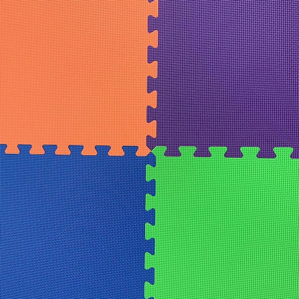 Premium Purple 24 in. W x 24 in. L Foam Kids and Gym Interlocking Tiles (58.1 sq. ft.) (15-Pack)