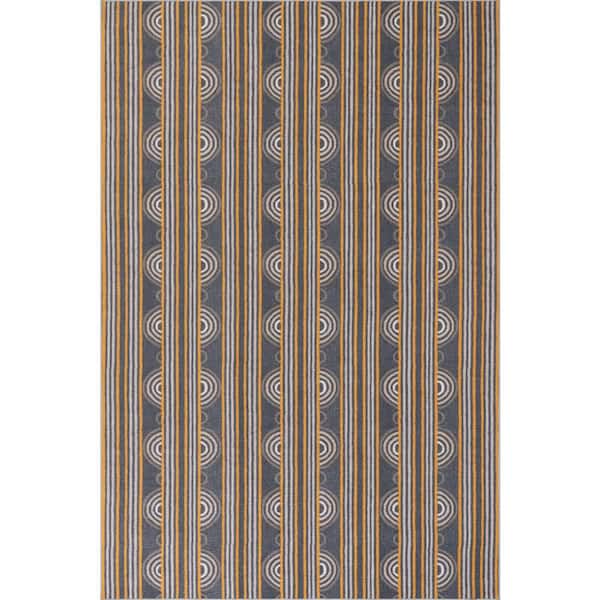 Button Machine Washable Grey 10 ft. x 14 ft. Indoor Area Rug