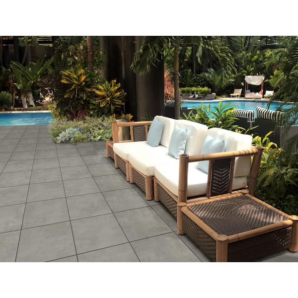 CODIAK Cement Gray 24 in. x 24 in. x 0.78 in. Porcelain