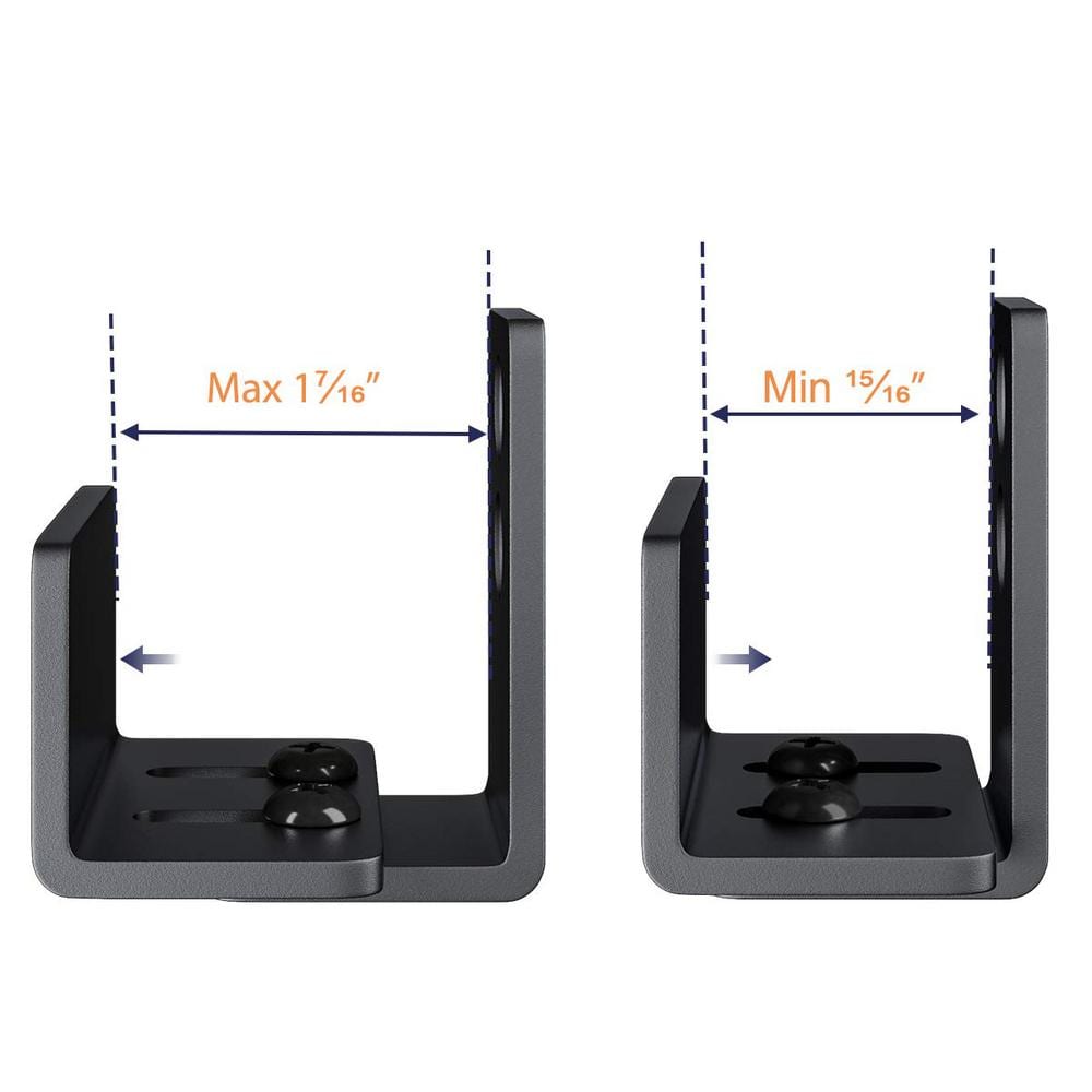 Adjustable Black Steel Wall Mounted Barn Door Floor Guide