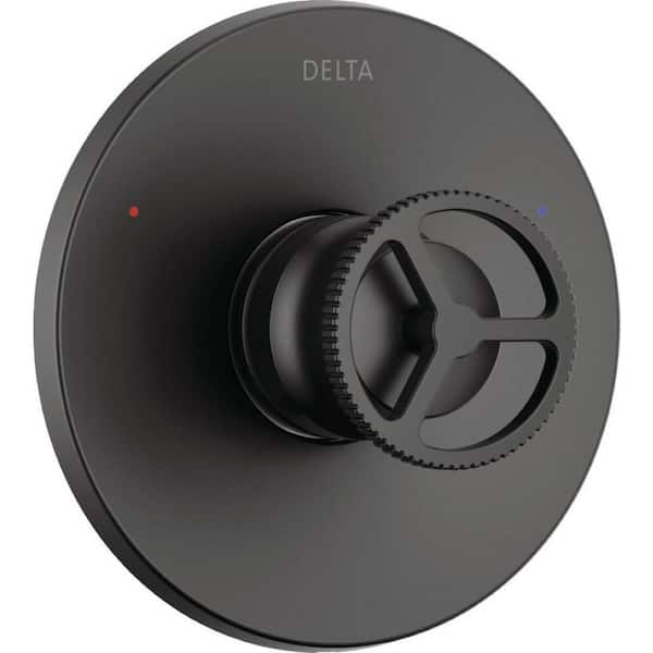 Delta Trinsic Wheel 1-Handle Wall Mount Valve Handle Trim Kit in Matte Black (Valve Not Included)