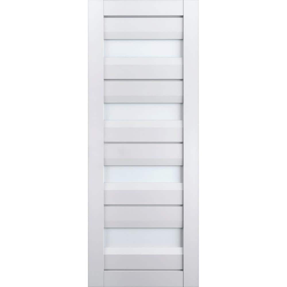 42 in. x 80 in. Solid Wood Frosted Glass White Interior Door Slab price history on PriceWatchPro