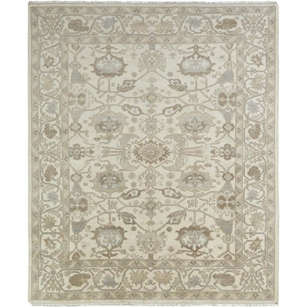 KALATY Ivory 8 ft. x 10 ft. Area Rug