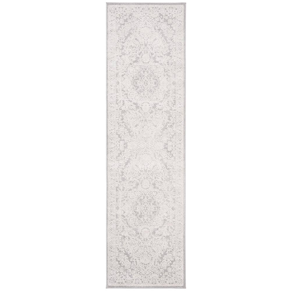 Reflection Light Gray/Cream 2 ft. x 10 ft. Border Runner Rug price history on PriceWatchPro