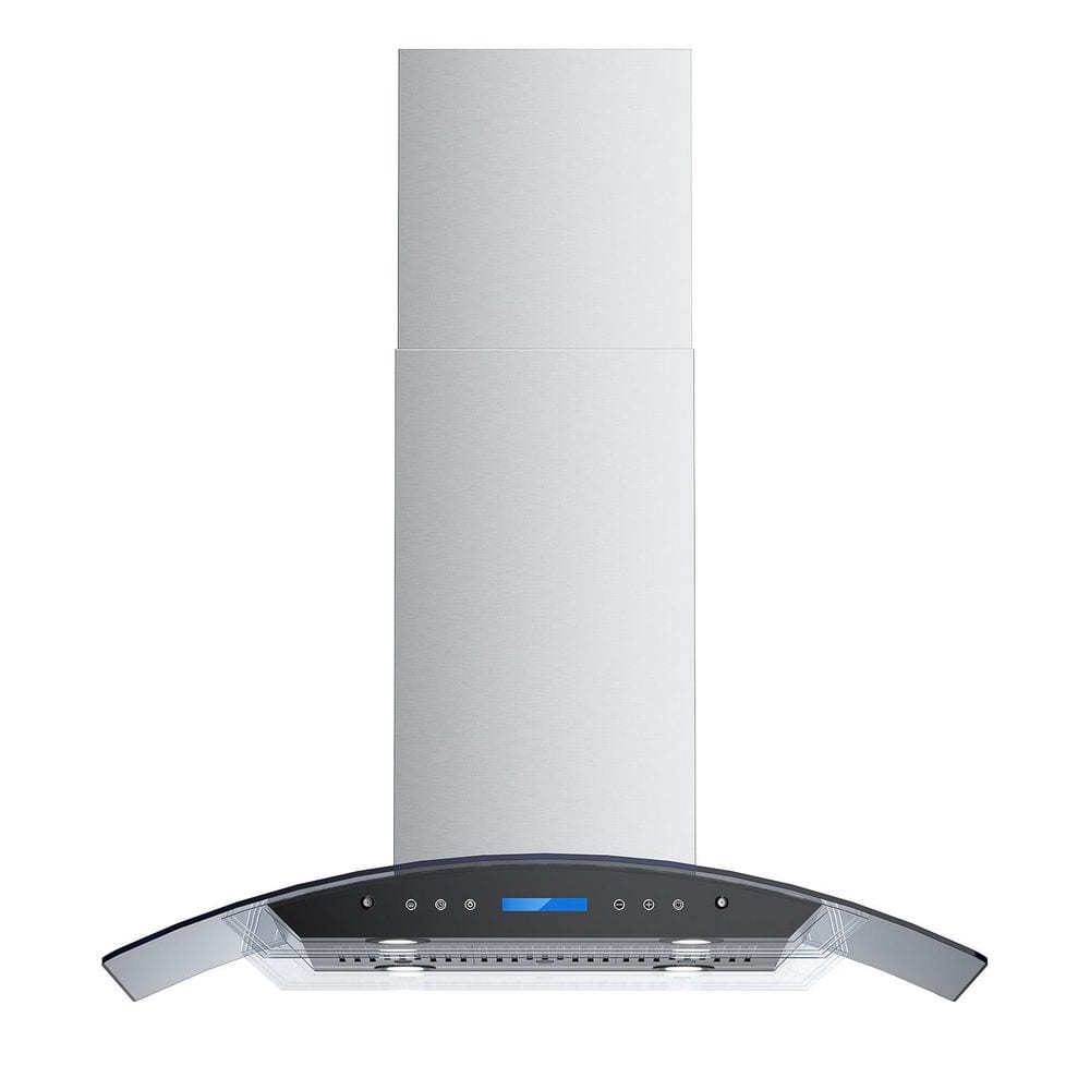 36 in. 900 CFM Ducted Island Range Hood with Remote, Touch Control LCD, Long-Term Warranty in Stainless Steel with Glass price history on PriceWatchPro