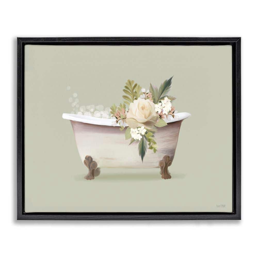 Floral Rose Tub by House Fenway Black Floater Frame Nature Graphic Art Print 25 in. x 31 in. price history on PriceWatchPro