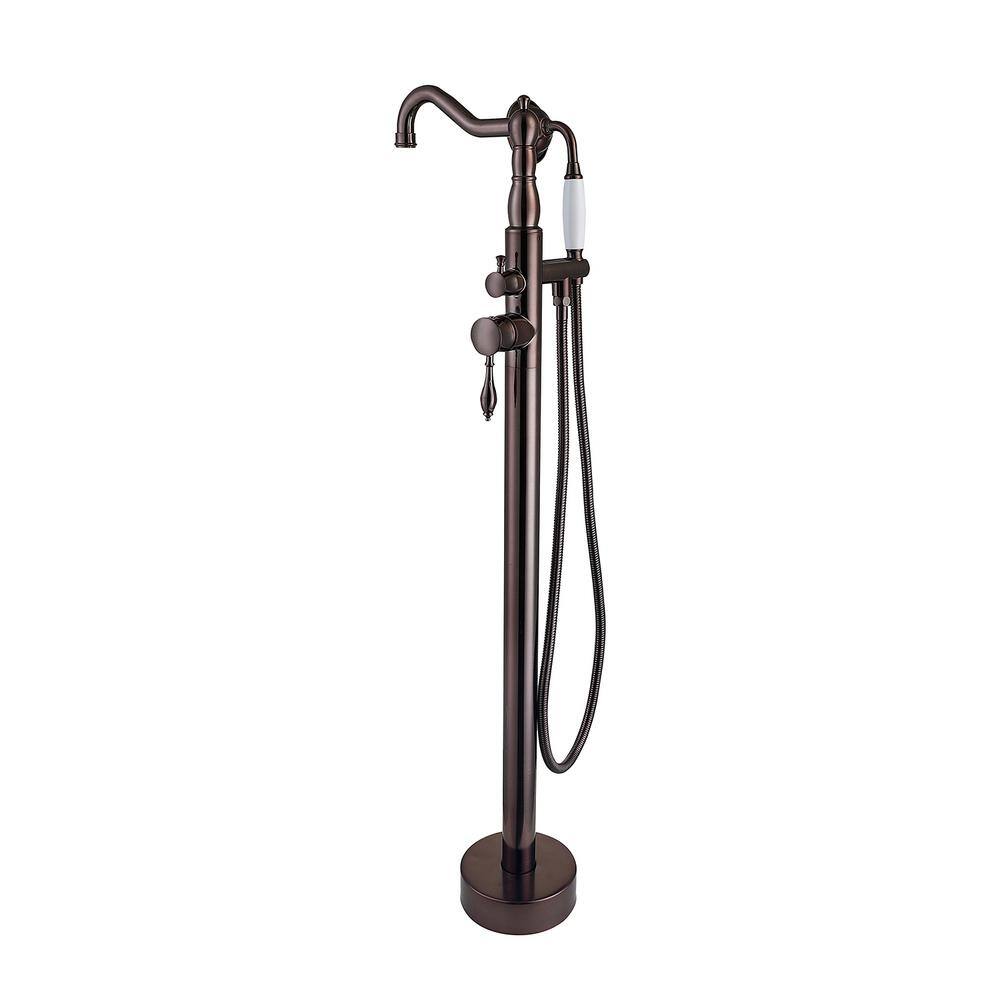 Single-Handle Classical Freestanding Bathtub Faucet with Hand Shower in Oil Rubbed Bronze price history on PriceWatchPro