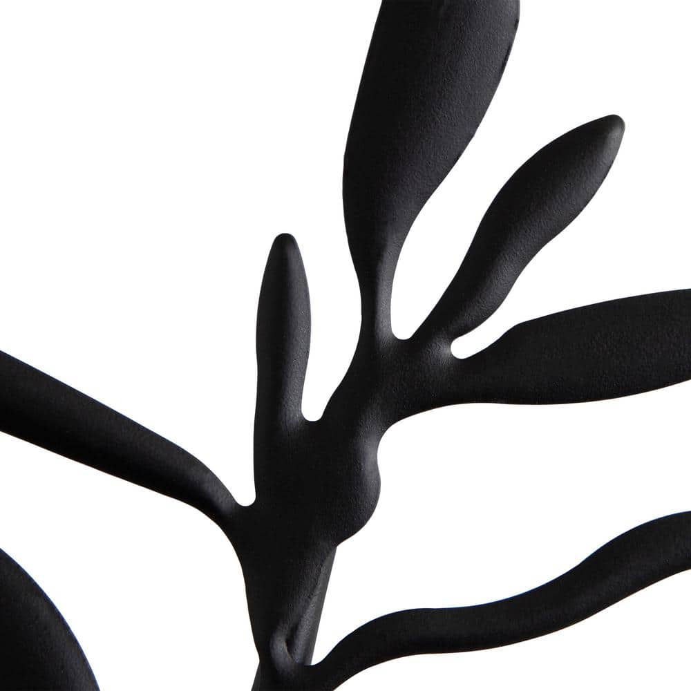 Malak Black Metal Framed Floral Wall Art Set