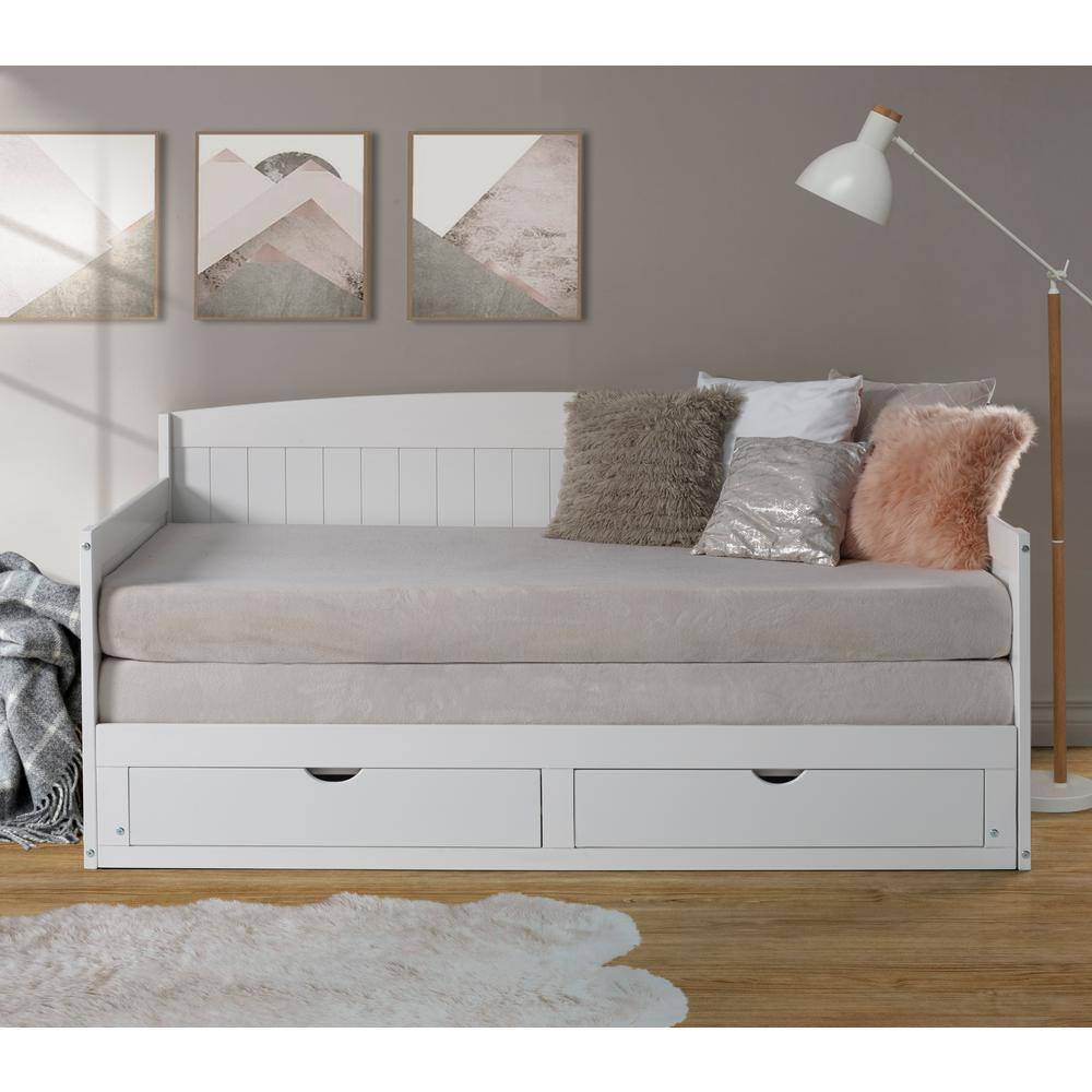 White Pine King Daybed with Storage Drawers
