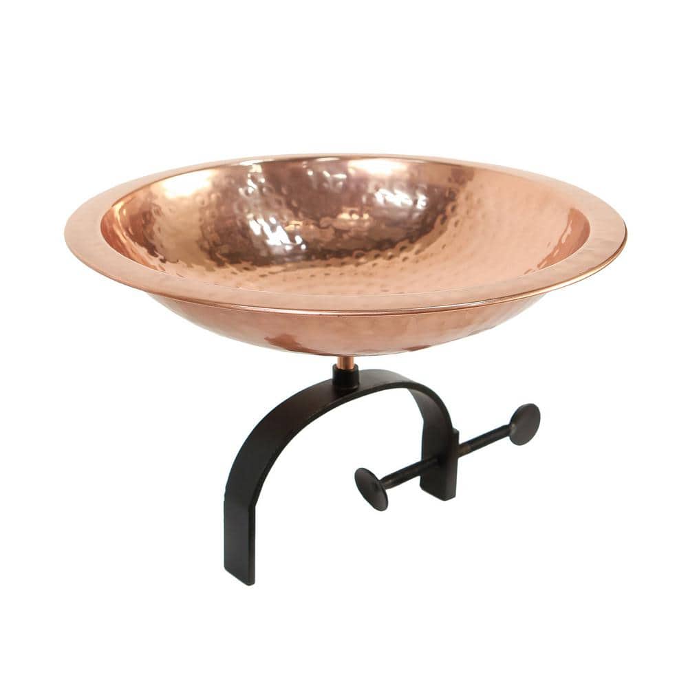 ACHLA DESIGNS 14.5 in. W Polished Copper Plated Hammered Copper ...