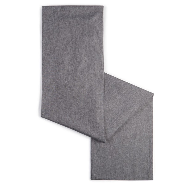 TOWN & COUNTRY LIVING Somers 15 in. W x 72 in. L Charcoal Grey Solid Polyester Table Runner