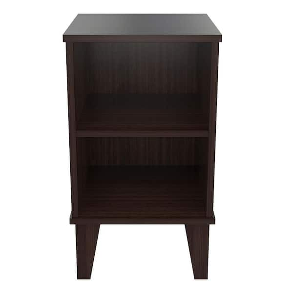 Inval Espresso 2-Shelf 12.99 in. W Nightstand