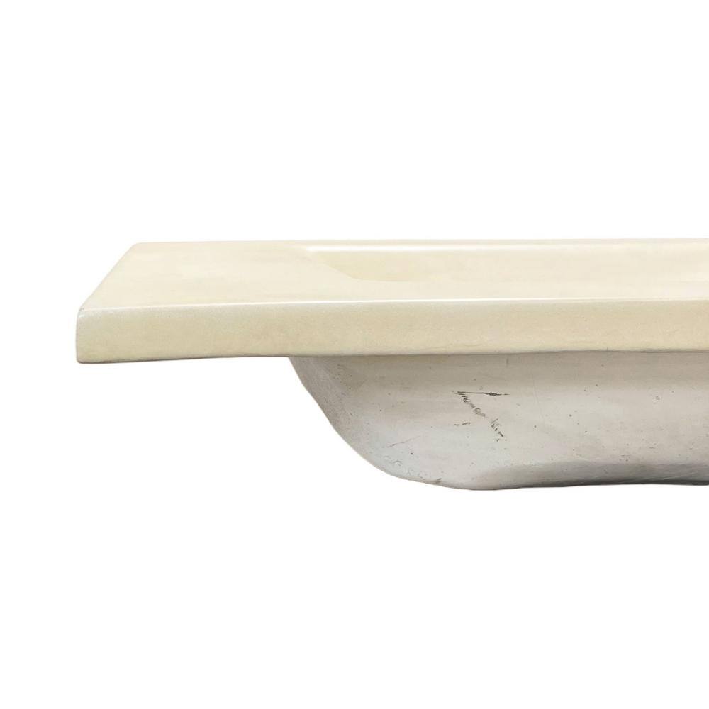 31" Cream Concrete Single Rectangular Sink Top
