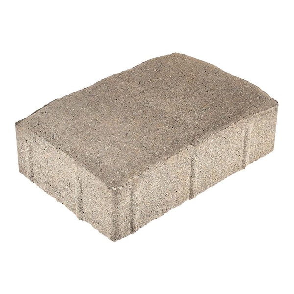 Pavestone Plaza 8.27 in. L x 5.51 in. W x 2.36 in. H Rectangular 3-Tone Brown Concrete Paver