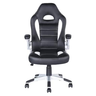 Birkin Black PU Movable Armrest Office Chair