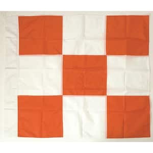 Orange and White Airport Flag 36 in. by 36 in.