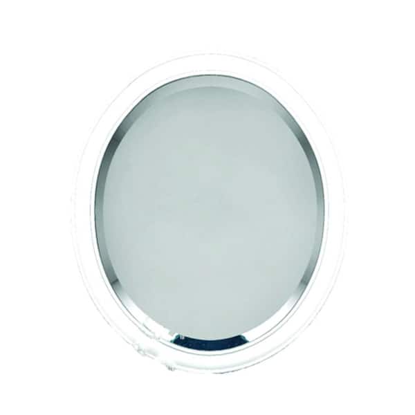 JSG Oceana Cruz 29 in. x 26 in. Framed Mirror in White