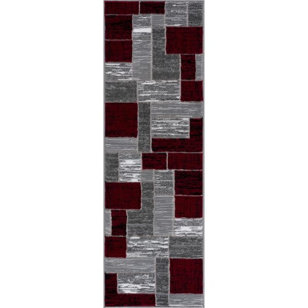 Verena Red Geometric 2 ft. x 3 ft. Scatter Area Rug