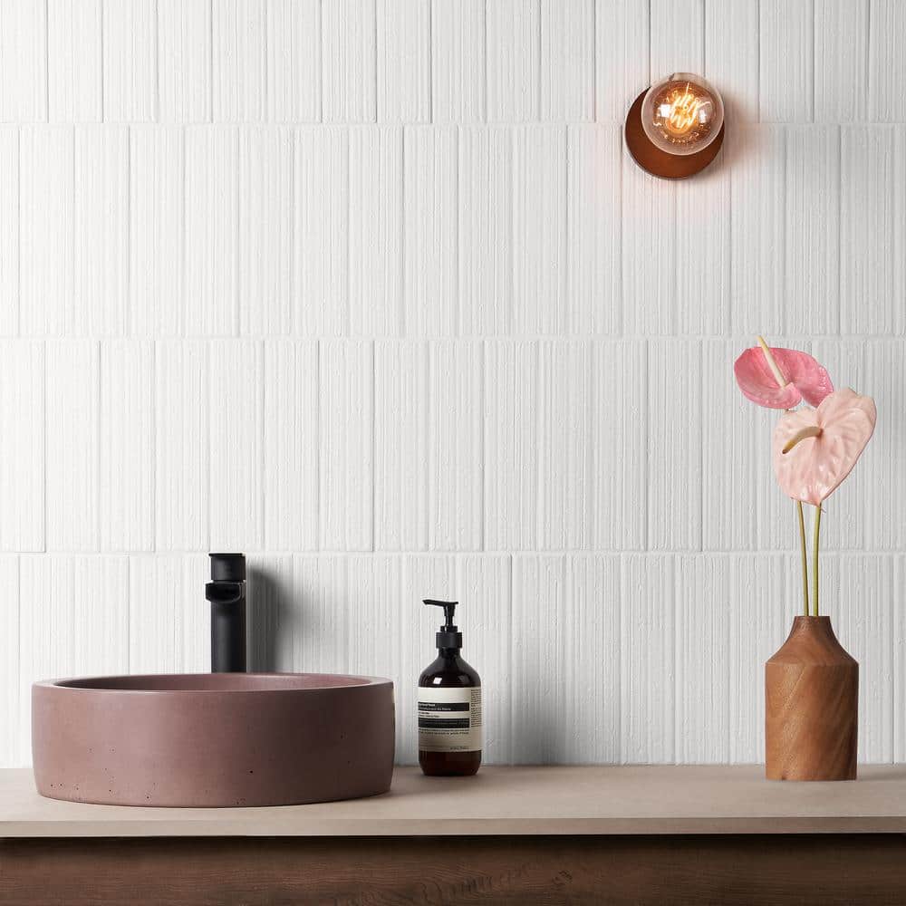 Cloud White 3" x 10" Matte Ceramic Subway Wall Tile