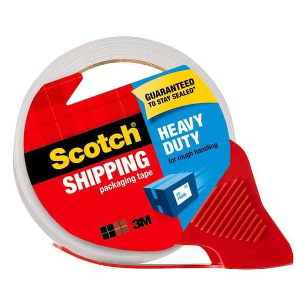 3M Scotch 1.88 in. x 54.6 yds. Heavy-Duty Shipping Packaging Tape with Dispenser