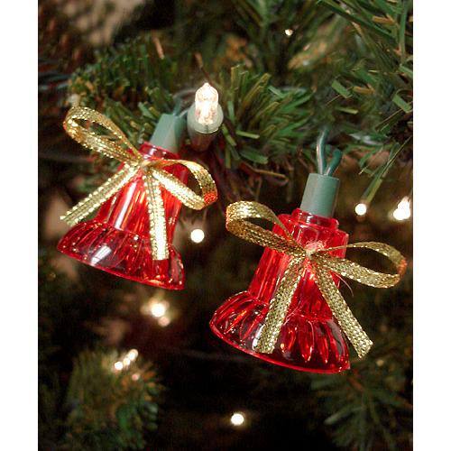 Northlight 13 ft. Green Incandescent 40-Count Red Bells
