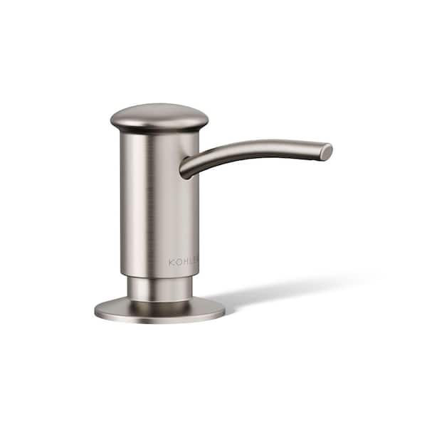 Single-Hole Soap/Lotion Dispenser with Contemporary Design in Vibrant Stainless