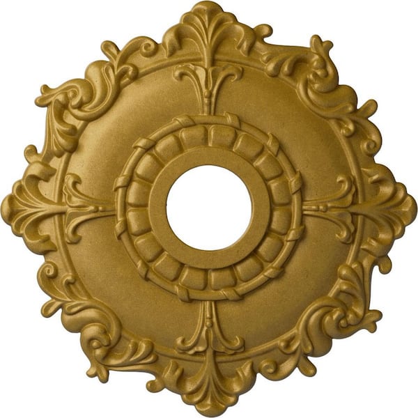 1-1/2 in. x 18 in. x 18 in. Polyurethane Riley Ceiling Medallion, Pharaohs Gold