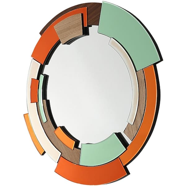 Camden Isle Seldom Seen 31.5 in. H x 31.5 in. W Casual Round Framed Classic Accent Mirror