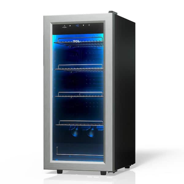 ＊licorise＊ TCL 13.58 in. Single Zone 50 Cans Stainless Beverage Cooler