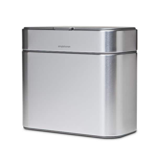 simplehuman 4L Compost Caddy Bin with Magnetic Docking, Brushed Stainless Steel