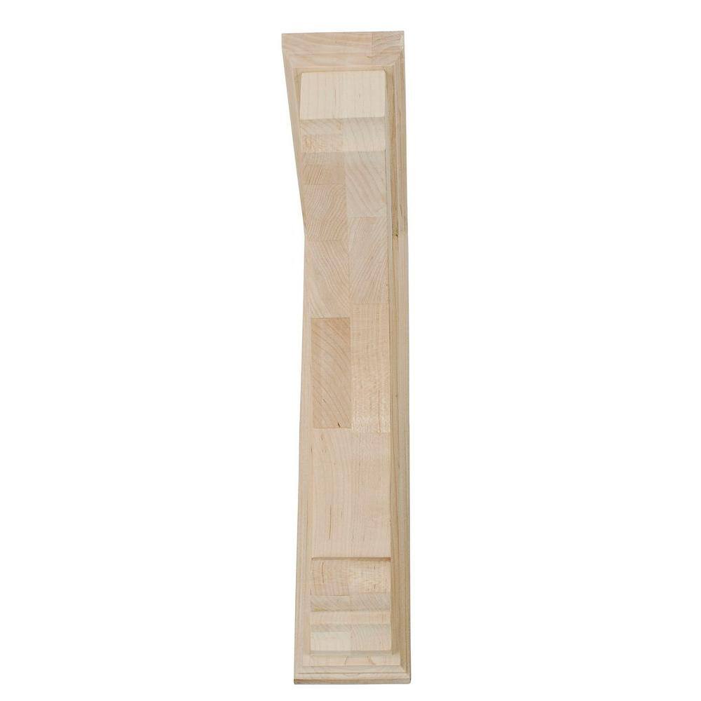 14" Unfinished Alder Traditional Solid Wood Bracket Corbel
