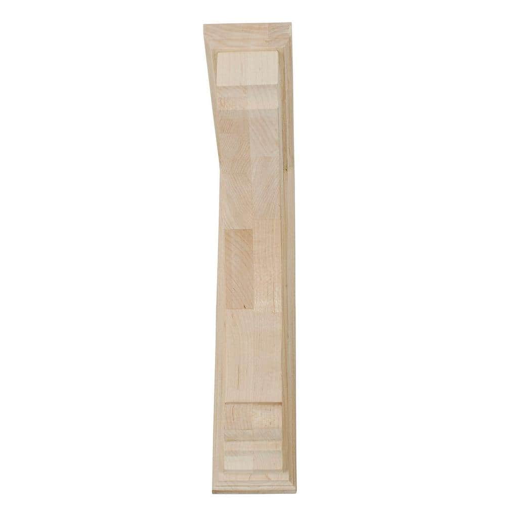 Medium Unfinished Maple Traditional Wood Bracket Corbel