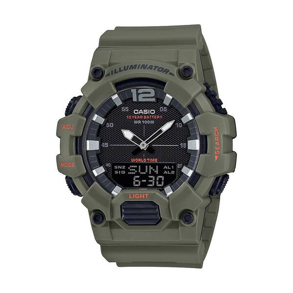 casio olive green watch