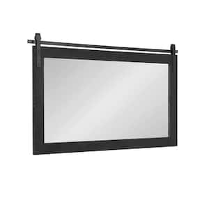 Cates 24 in. x 40 in. Classic Rectangle Framed Black Wall Accent Mirror
