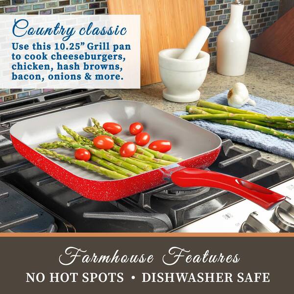 Country Kitchen Durable Cast Cookware Set 6 PC Grey