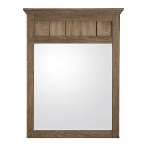 24 in. W x 31 in. H Framed Rectangular Bathroom Vanity Mirror in Reclaimed Oak