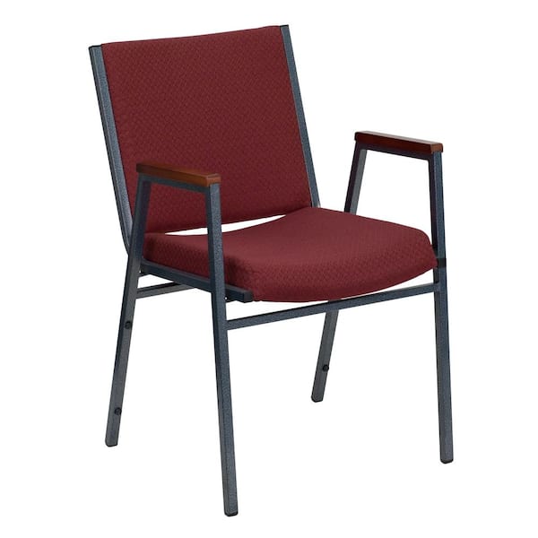 Carnegy Avenue Fabric Stackable Chair in Burgundy