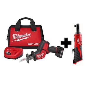 M12 FUEL 12V Lithium-Ion Brushless Cordless HACKZALL Reciprocating Saw Kit W/ M12 3/8 in. Ratchet